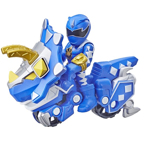 Playskool Heroes Power Rangers Blue Ranger and Raptor Cycle