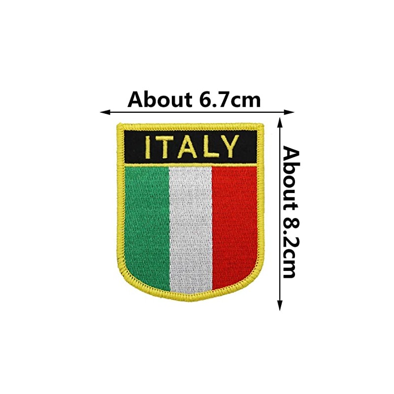 2 Stück Italien Militär Stickerei Patch Schild Abzeichen mit Haken