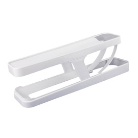 Tabanzhe Egg Rolling Holder - Assemble Free PP Material Egg Storage Holder Easy to Use and Clean Double Tier Auto Rolling Egg Container For Refrigerator(White)