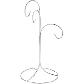 Bard's 3 Tiered Silver-toned Ornament Stand, Tree, 10.75" H x 5.125" W x 5.125" D