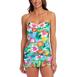La Blanca Top de Traje de baño Tankini con Parte Delantera