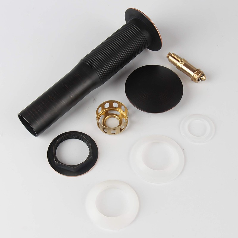 Oil Rubbed Bronze Detachable Basket Pop Up Sink Drain, Vanity