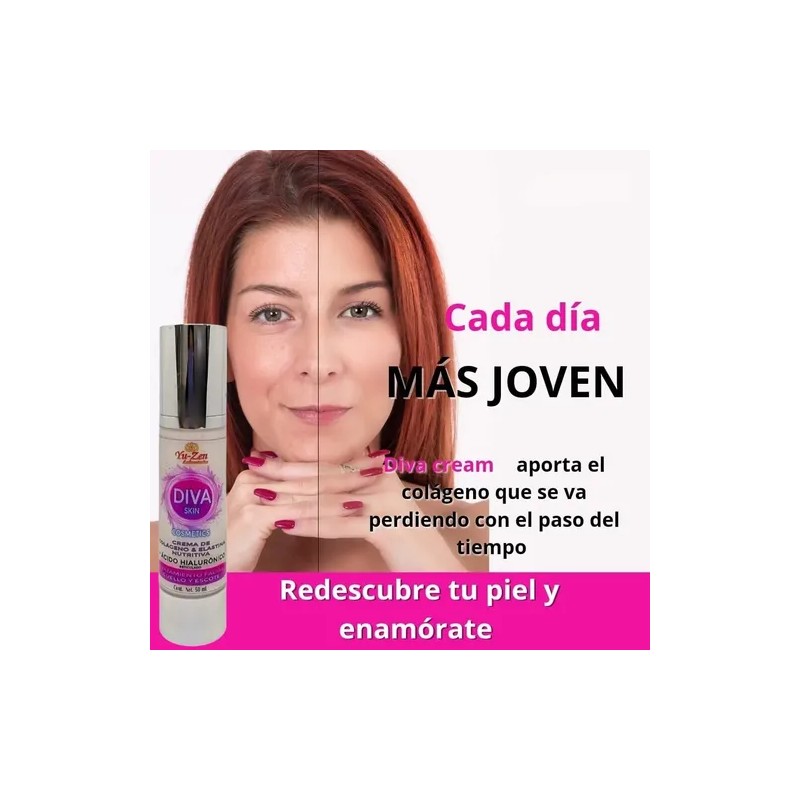 Crema Facial Hidratante Colágeno & Elastina Diva Skin