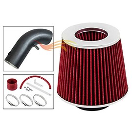 RW SERIES - MATTE BLACK PIPE RED - SHORT RAM INTAKE Compatible For 90-99 TOYOTA Celica ST GT GTS 1.6L / 1.8L / 2.2L L4