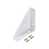 sourcing map 10 Pieces Angle Corner Brackets White 66mm x