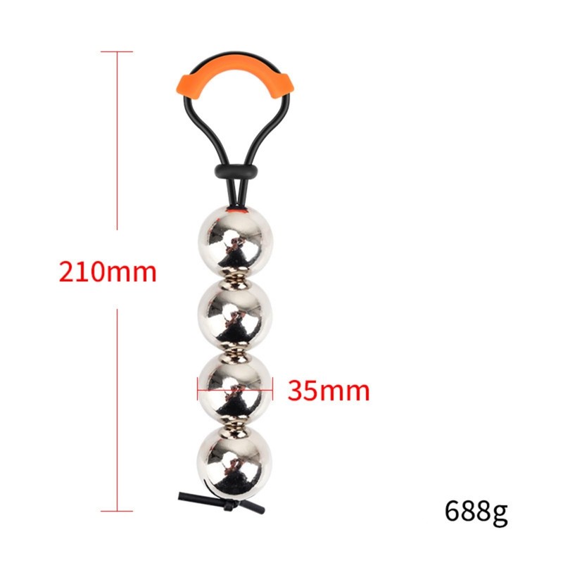 Men's Stainless Steel Exercise Ring with Ball Accessory-ushlF39(4, 3.5cm)