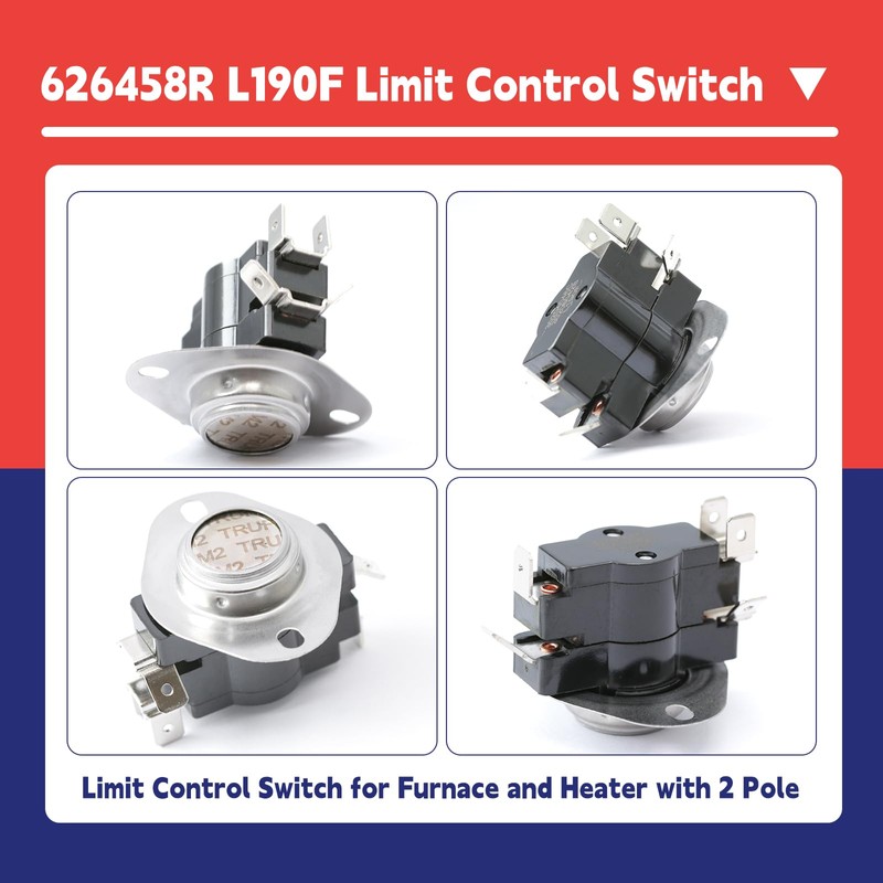 Dusledel 626458R L190F Limit Control Switch Replacement for Nordyne Furnace