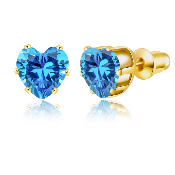 MIUSISHIYU Birthstone Stud Earrings for Women Hypoallergenic Nickel Free Trendy