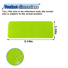 20PCS Car Safety Reflective Stickers, Waterproof Warning Reflective Tape, Night Visibility Reflective Strips for Trailers, Motorcycles, Bicycles, Cars, Helmets, 3.14 x 1.14 Inch (Green)
