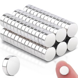 Pack of 80 Magnets Small Mini Round Magnet 6 x 2 mm Magnets Strong Fridge Magnets Neodymium Magnet Extra Strong Magnets for Fridge, Whiteboard, Office, Crafts, Home