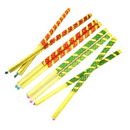 ME & YOU Traditional Wooden Dandiya Sticks for Navratri Garba (Pair of 4) 8 Stick