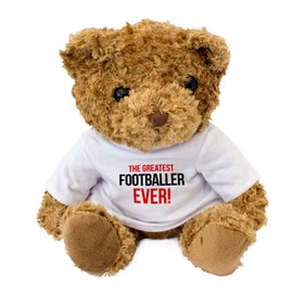 GREATEST FOOTBALLER EVER - Teddy Bear - Cute Soft Cuddly - Gift Present Birthday Xmas