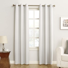 Sun Zero Cooper Thermal Insulated Energy Efficient Grommet Curtain Panel, 40" x 63", White