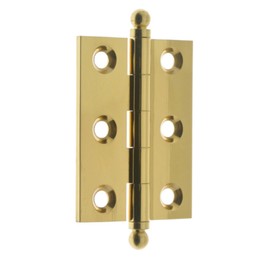 idh by St. Simons 82015-003 Professional Grade Quality Genuine Solid Brass 2" x 1-1/2" Cabinet Hinges, Polished Brass