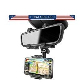 Mavega Universal 360° Car Rearview Mirror Mount Stand Holder Cradle For Cell Phone GPS