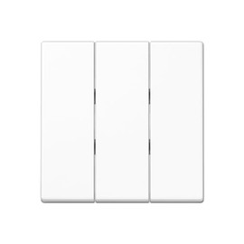 Jung a 500 - thermoplastic button, 3 buttons, extra glossy, alpine white