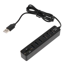 FELTECHELECTR 1pc USB Hub Office Laptop Expansion Transfer Adapter Projector Hub Converter 6 2 Ports High Performance Compact Design