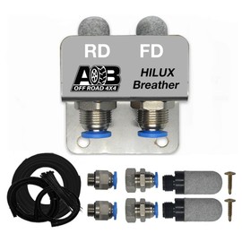 Universal 2 Port / 2 Point Diff Breather Kit black for Toyota HILUX N70 KUN26 KUN26