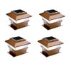 4 Pack Solar Powered Copper Outdoor Garden Deck Patio Fence