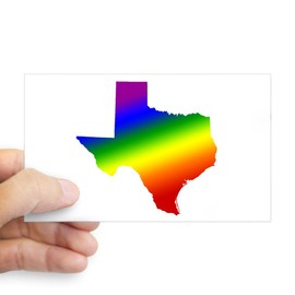 CafePress Texas Gay Pride Rectangle Sticker Rectangle Bumper Sticker Car Decal