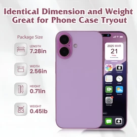 Dummy Fake Phone Model, Looks Like The Real Phone Compatible with Phone 16, for Cell Phone Store Display or Send a Toy Phone 16 for Kids (Pink Rainbow)