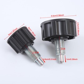 SquEqu 2 Pack Exercise Bike Pull Pin Spring Knob Replacement Universal M16 Pop Screw Height Adjust Locking Grip for Statioanry Cycling Bicyle Fitness Equipment Machines Weight Bench Bikes