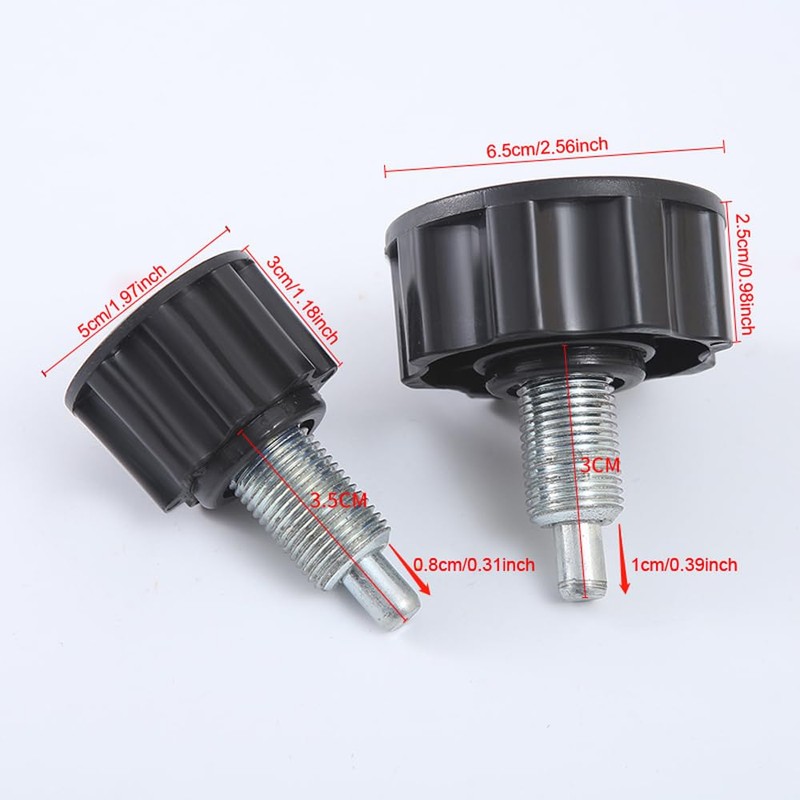 2 Pack Exercise Bike Pull Pin Spring Knob Replacement Universal