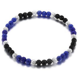 SKQIR Baseball Beaded Necklace for Men Bling Rhinestone Baseball Drip Accessories for Boys Sparkly Diamond Ice Collection Youth Baseball Chain Necklace Gifts for Baseball Player Team Lovers