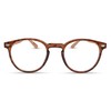 Brown Retro Bamboo Frame Round Reading Glasses for Women with