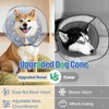 Inflatable Dog Cone Collar, Adjustable Size Soft PVC 2-in-1 Dog
