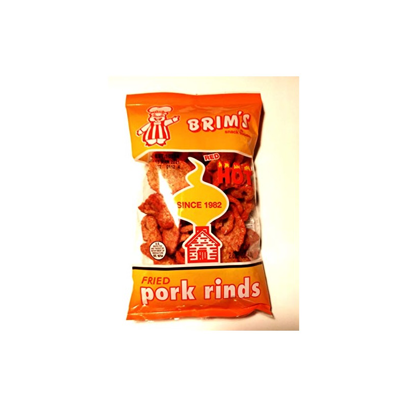 Brim's Red Hot Flavored Fried Pork Rinds (2 Pack) 2.6