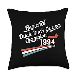Nostalgic 90s Childhood Recess Nostalgia 90s Duck Goose Throw Pillow, 18x18, Multicolor
