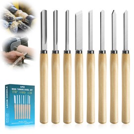 8 Pcs Wood Lathe Tools, Wood Chisel Sets, Suitable For Wood Working Tools, Which is Used for Lathe, is Suitable for Beginners and Professionals.