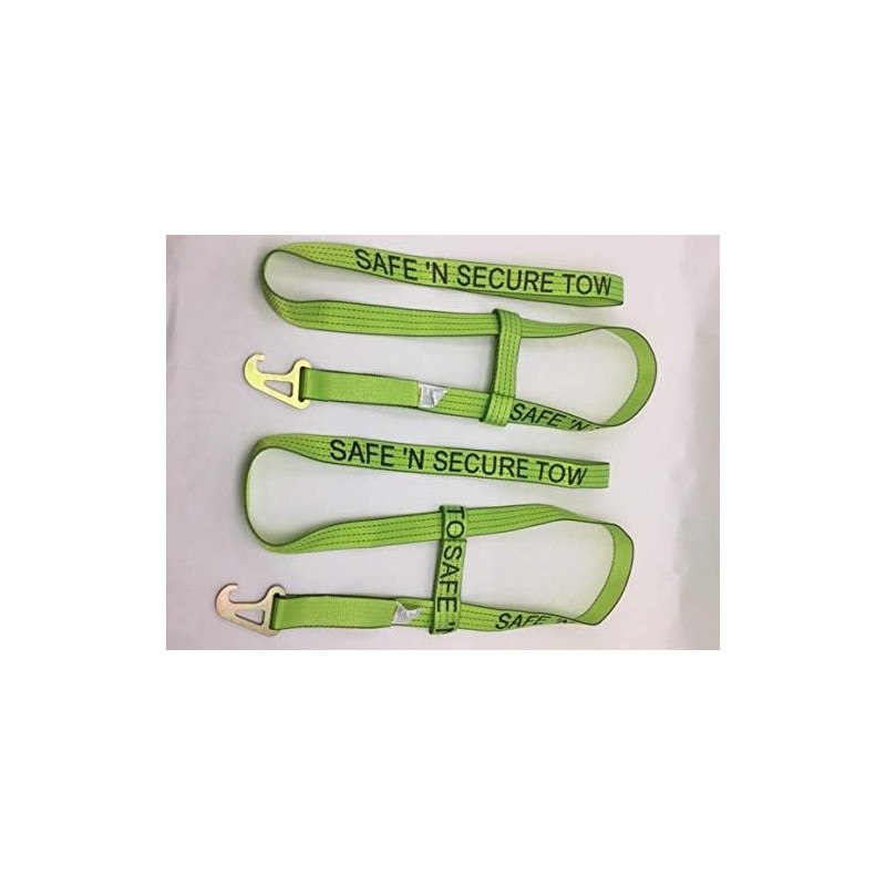 2 Pack Quick-Pick Wheel Lift Strap with Finger Hook Ratchet