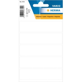 Herma 3750 Multi-Purpose Labels Paper, Pack of 35, 21x82 mm White/Matt
