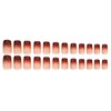 Ombre Brown Press on Nails Medium Square Fall Winter Nude