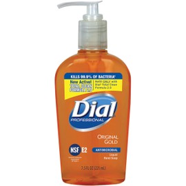 Dial-724702 Gold Antimicrobial Liquid Hand Soap, Pump, 12/7.5oz (Pack of 12)