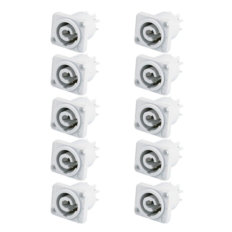 10Pcs 3 Cores 20A Amplifier Audio Chassis Plug Connector Power