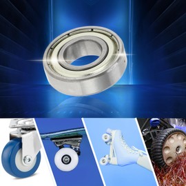 ACROPIX 6900ZZ Deep Groove Ball Bearings P5 10x22x6mm Lubricated Bearing Double Metal Seal Silver Tone Scooter Skateboard Wheel - Pack of 5