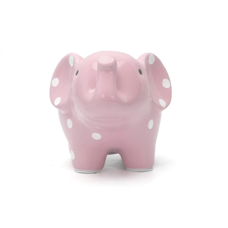 Child to Cherish Ceramic Polka Dot Elephant Piggy Bank for
