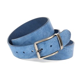 Anthoni Crown Women's Leather Belt, jeans blue