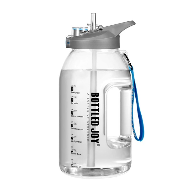 JIMACRO Motivational Water Bottle, 2.5L Wide Mouth Water Jug with