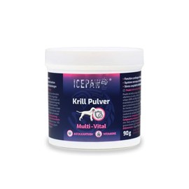 ICEPAW Krill Pulver (90g) | mit Astaxanthin & Omega-3 | einzigartige Kombination aus EPA, DHA und Phospholipiden