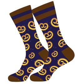 AGRIMONY Funny Pretzel Socks for Men Women Teen Boys- Novelty Fun Funky Crazy Cool Food Socks Gift- Easter Fathers Day Christmas Birthday Dad Husband Uncle Grandpa Mom Wife Gifts Stocking Stuffers