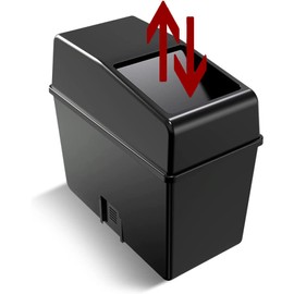 GKmow 1 Pack Car Trash Can with Lid, 8.2" x 7.8" x 3.9" Capacity Universal Waterproof Portable Car Trash Can, Multifunctional Odorless Organizer Can for Auto Office Home (Black)