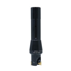 Accusize Industrial Tools 1'' Carbide Indexable End Mill, R8 Shank, 2 Flute, with Tpg22 Inserts, 0046-0915