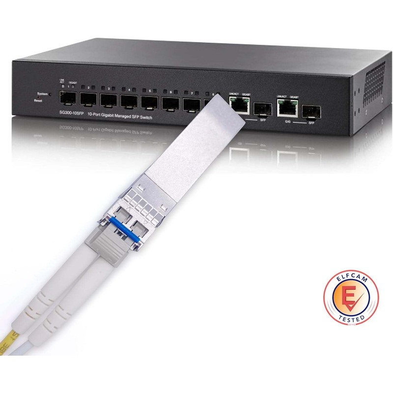Elfcam® - 10Gb SFP+ Fiber Optic Transceiver Module, LC/UPC DM
