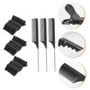 Baluue 1set Portable Alligator Clips Hair Salon Supplies Tail Combs