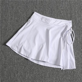 Women's Summer Yoga Sports Skirt with Hip Cover for Running Tray L/White 5ea