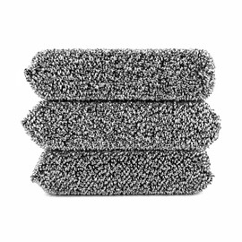 D.RECT Steel Sponges for Teflon 3x - Dishwashing Sponge - Ideal for Coated Pans Pots, Gold